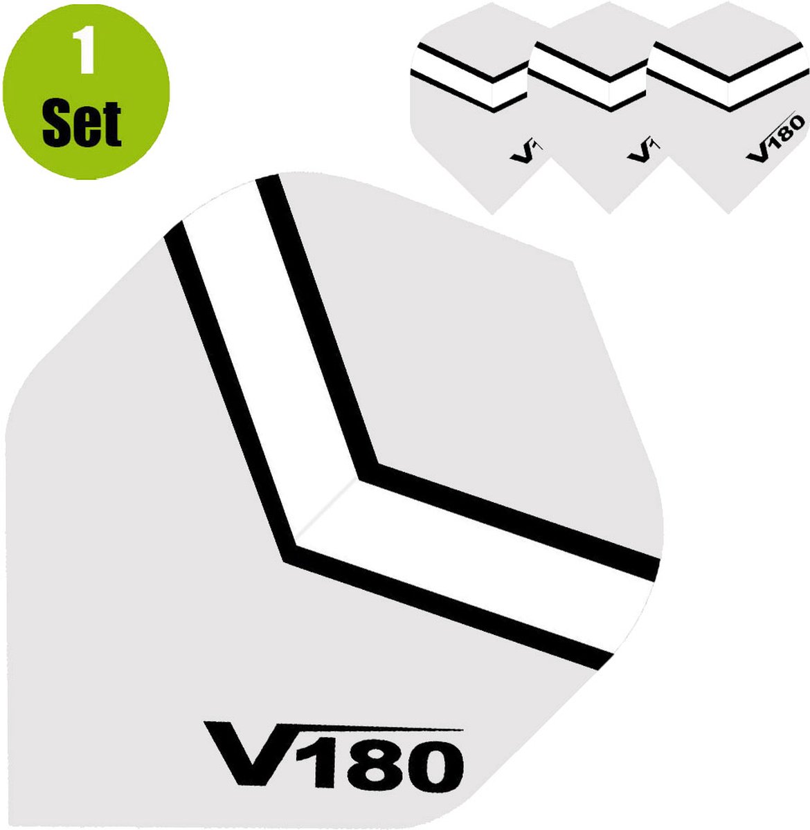 V180 Chevron Dartflights - Clear