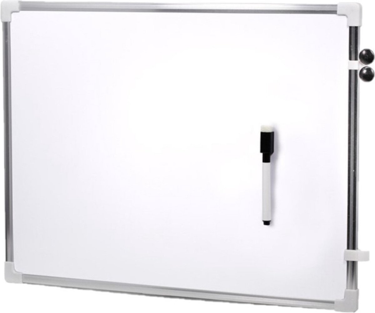 ACAZA Tableau blanc magnétique - 60 x 90cm - Blanc - Comprend un marqueur,  un effaceur