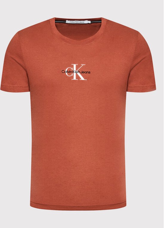 Calvin Klein T-shirt - Terracotta Tile - Maat XS