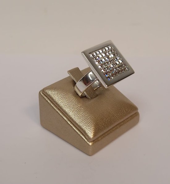 Zilveren ring - Jan Des Bouvrie - 925dz - zirkonia - sale Juwelier Verlinden St. Hubert - van €85,= voor €60,=voor €