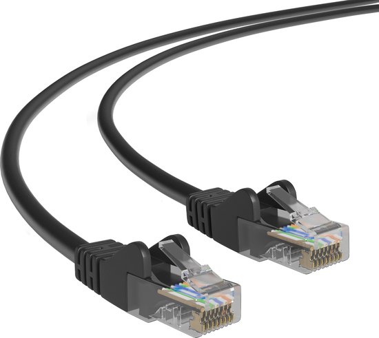 Cat 5e - U/UTP - Netwerkkabel - Patchkabel - Internetkabel - 1 Gbps - 5 meter - Zwart - Allteq