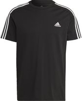 adidas Sportswear Essentials Single Jersey 3-Stripes T-shirt - Heren - Zwart- M