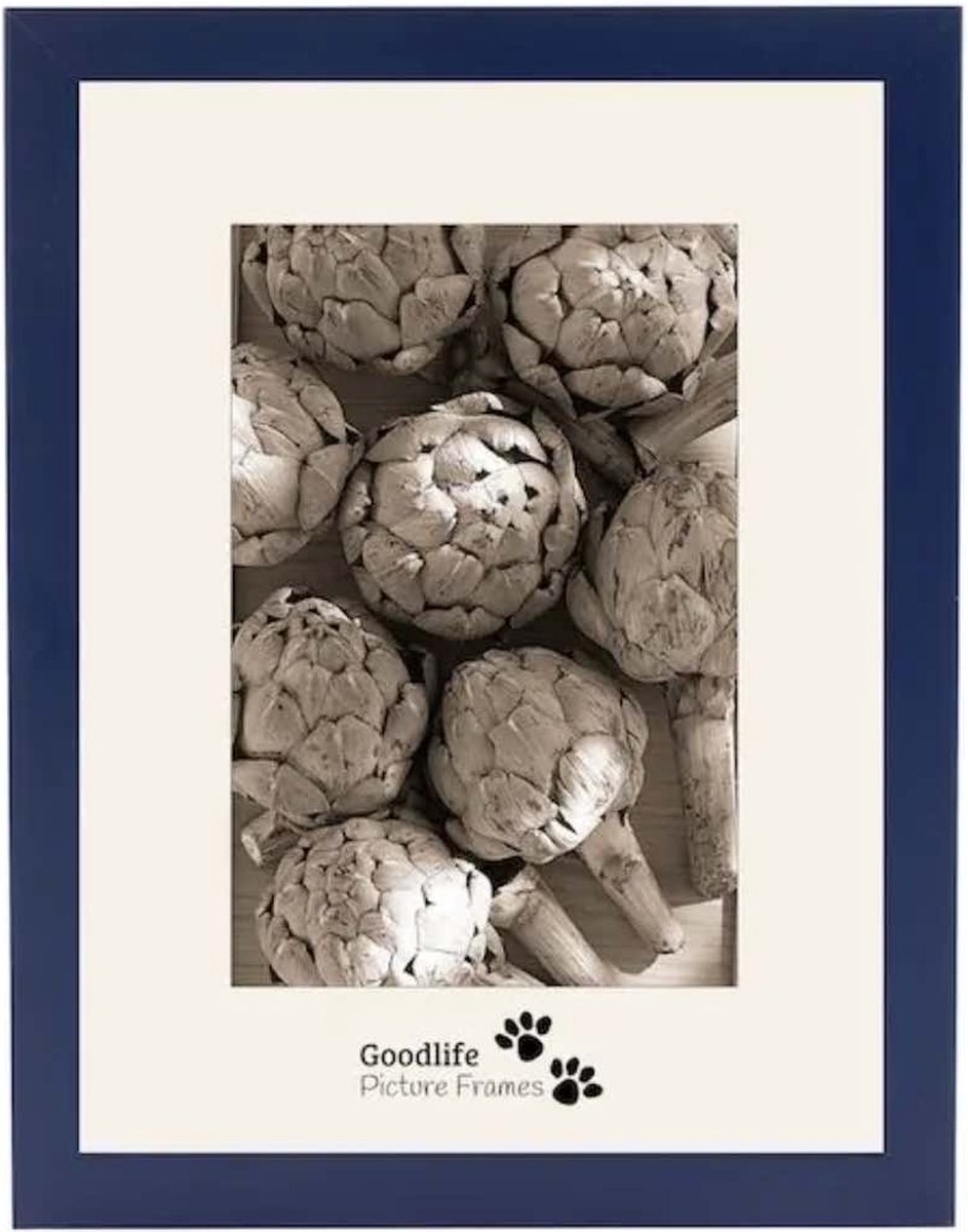Houten Fotolijst Anitra Donkerblauw-40x100 Anti-reflectie glas