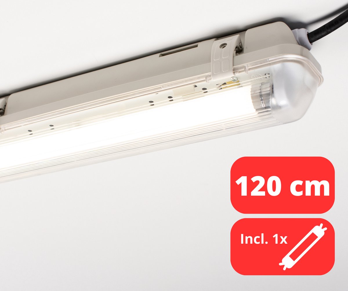 LED's light by Shada LongLife LED TL Verlichting set 120 cm - Armatuur incl. LED Buis - Binnen & Buiten - IP65 - Tl-buizen - Tl-armaturen - Tl-verlichting wit