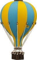 Super Balloon Decoratieve Luchtballon | Kinderkamer Decoratie | Luchtballon Mobiel babykamer | Turquoise/Yellow Small