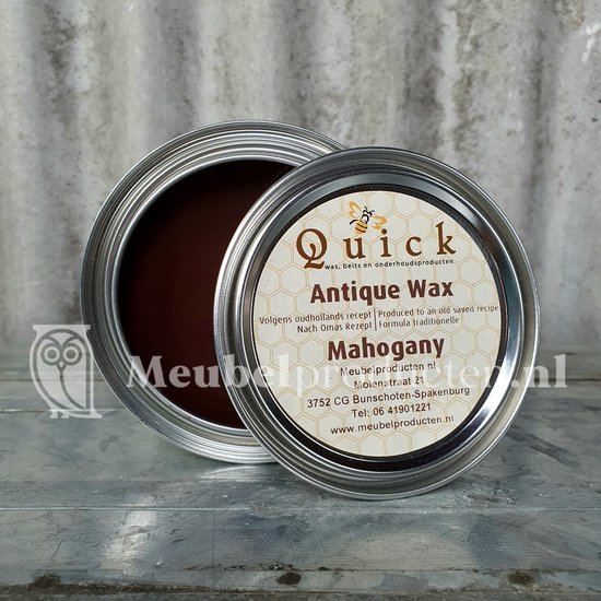 Quick wax (antiekwas, boenwas, Terpentijnwas) Mahonie 375 ml