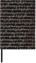 Couverture livre alphabet lettres dorées - taille S - 19,5 cm