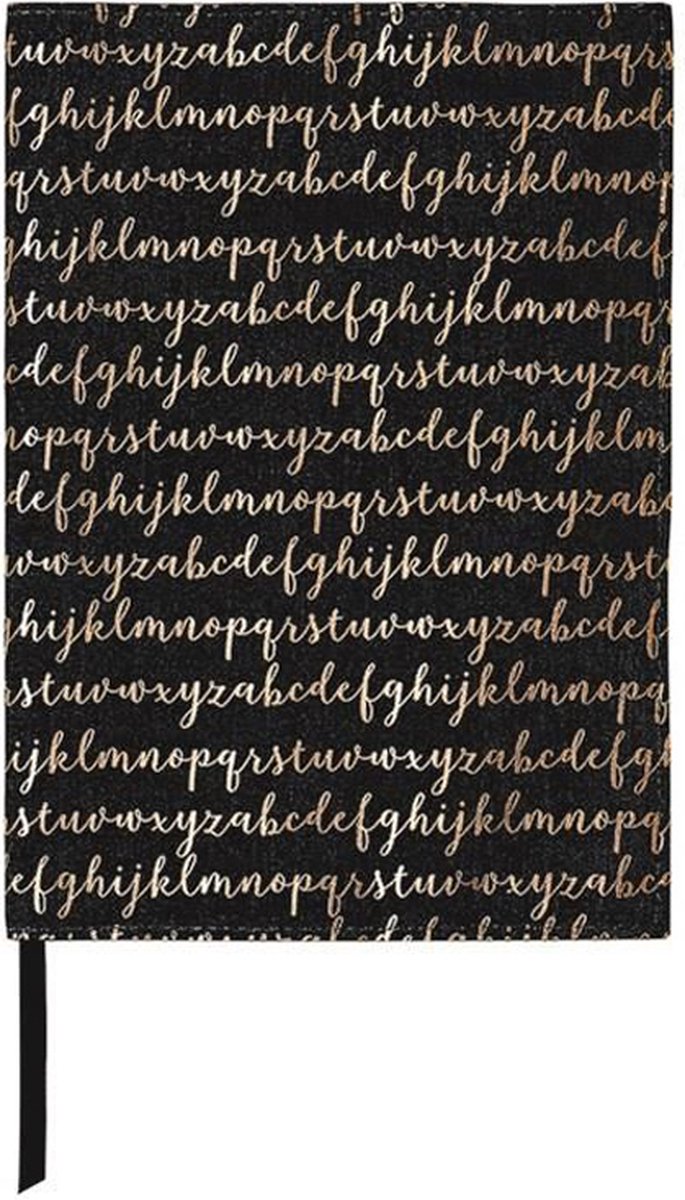 Boekomslag alfabet gouden letters - maat S - 19,5cm