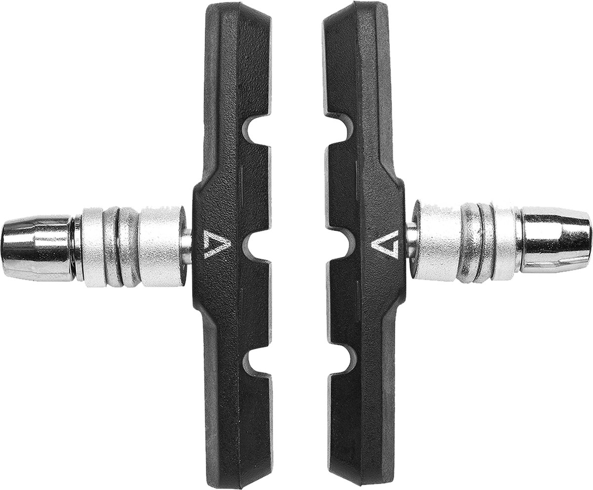 ACID fiets remblokken set - 1-piece - V-brakes - Rubber - Lengte 70 mm - Zilver/Zwart