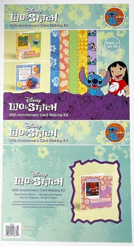Kit de fabrication de cartes Lilo & Stitch 20e anniversaire 20,3 x 20,3 cm  (DYP0031)