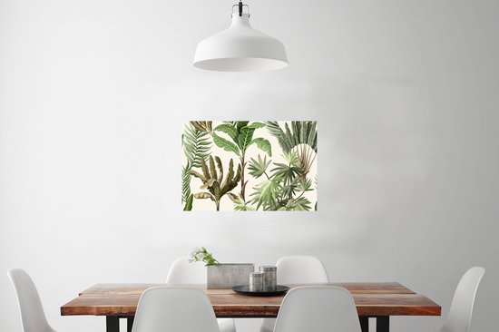 Poster Jungle - Palmier - Bananier - Enfants - Nature - Plantes - 90x60 cm