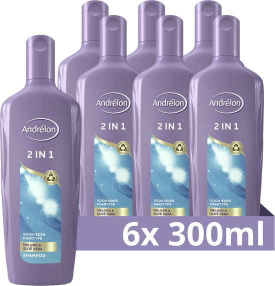 Andrélon 2 in 1 Shampoo & Conditioner - 6 x 300 ml - Voordeelverpakking