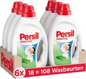 Persil Sensitive - Vloeibaar Wasmiddel - Voordeelverpakking - 6 x 18 Wasbeurten