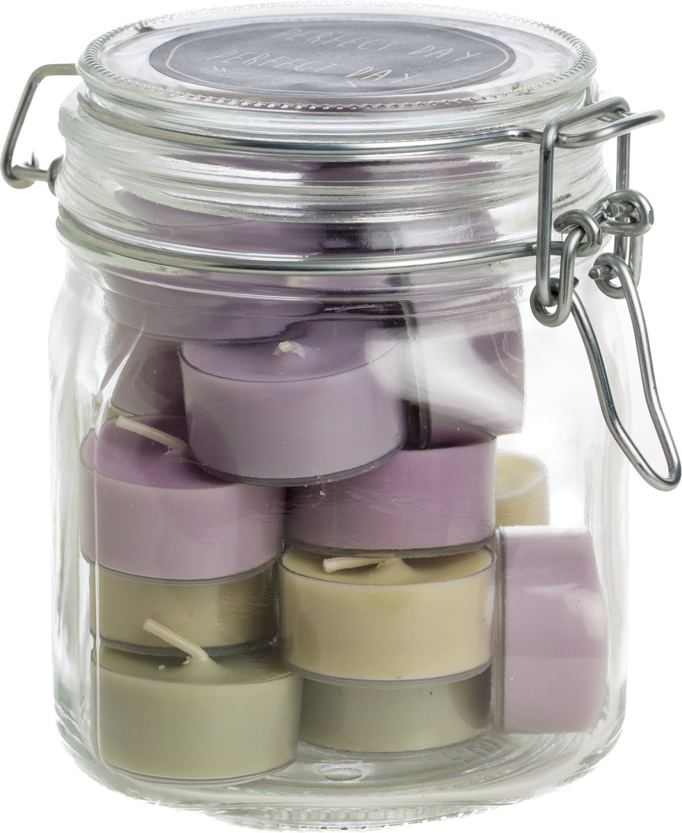 Bol.com Rustik Lys - Weckpot met waxinelichtjes 'Weck' (Sunrise, 20 stuks) aanbieding