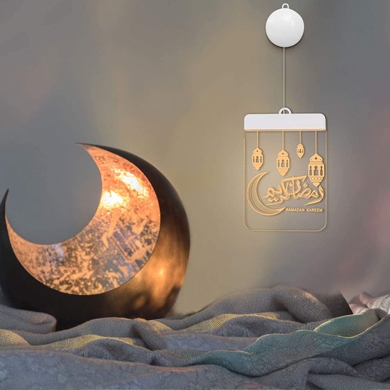 Décoration Ramadan décoration XL carré d'éclairage - Guirlande lumineuse  Cordon