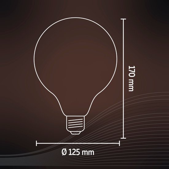 Calex Smart LED Lamp - Wifi Filament Verlichting - Globe 12,5cm - E27 - Slimme Bulb - Dimbaar - 7W