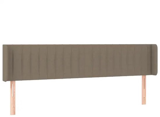 vidaXL - Tête de lit - LED - 203x16x78/88 - cm - tissu - taupe