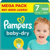 Pampers - Baby Dry - Maat 7 - Mega Pack - 100 stuks - 15+ KG