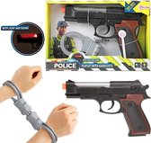 POLICE Pistolet de Police avec lumière et son + menottes et clés