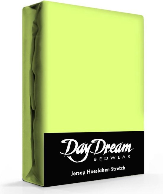 Jersey Hoeslaken Lime-90 x 200 cm - Day Dream