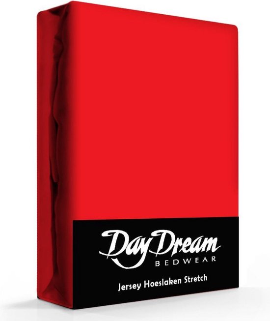 Day Dream Jersey Hoeslaken - 90x200 cm - Rood - Day Dream