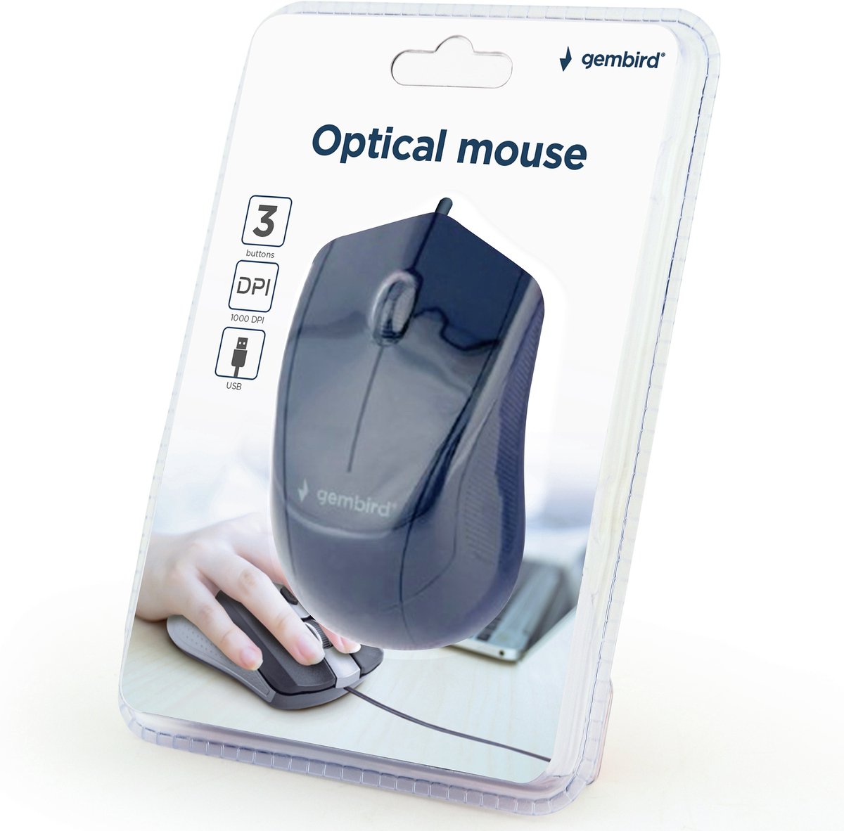 Gembird Gmb Muis Bedraad Zwart 3B-02