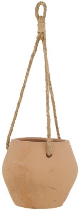 KOTARBAU® Bloempot, sierpot, diameter 31 cm, keramiek, terracotta, vorstbestendig, geribbelde rand, koffie