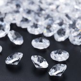 Relaxdays nepdiamanten - set van 1700 - kunstdiamanten - strooidecoratie - transparant