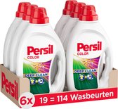 Persil Deep Clean Color - Détergent liquide - Lessive colorée - Pack économique - 6 x 19 lavages