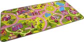 Kleurrijke Speeltapijt Roze Verkeerskleed kinderen 80x120cm - Speel tapijt kinderen - Verkeerskleed - Kleurrijke Speelkleed