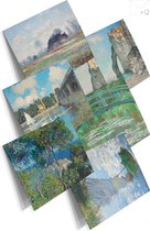 Set de cartes de Cartes de vœux Claude Monet - 12 cartes doubles avec enveloppes - cartes de voeux vierges sans texte