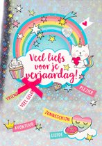 Depesche - Kinderkaart met de tekst "Veel liefs voor je verjaardag!" - mot. 030