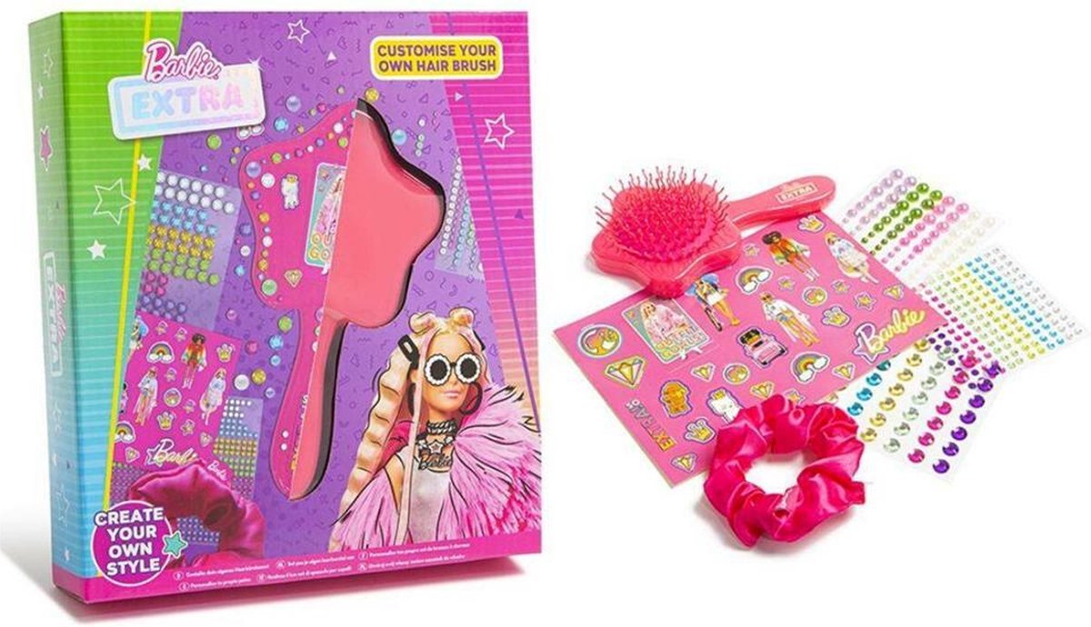 Barbie Ontwerp je Haarborstel - Roze - Barbie Knutselen - Knutselen Meisjes - Tekenen - Knutselen - Cadeau Meisjes - Verjaardagscadeau Meisje