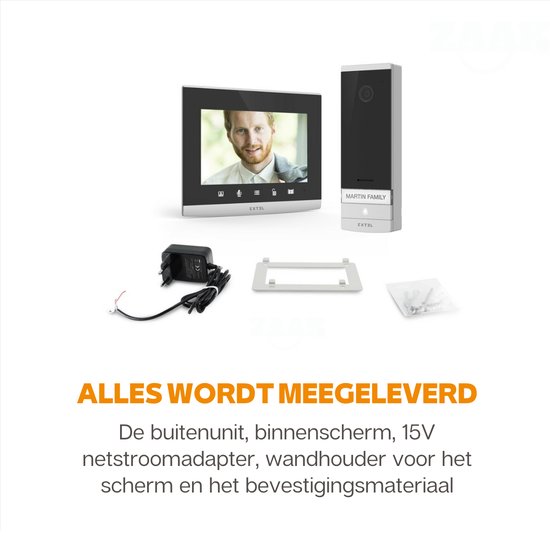 Extel 720324 Complete set voor Video-deurintercom WiFi Grijs, Zwart van Extel — afbeelding 4