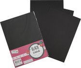 Hobby carton noir A4 10 feuilles - Carton A4 - 210x297 mm - 220 gr - Zwart