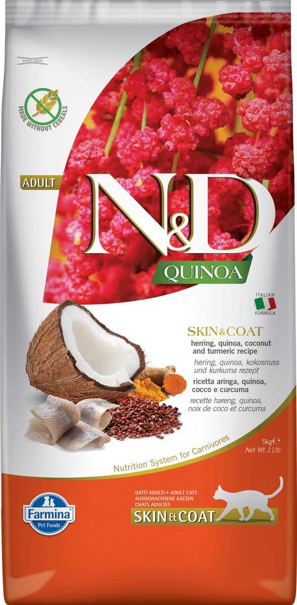 N&D Farmina N&D Quinoa - Adult kat - Skin & coat - 5kg