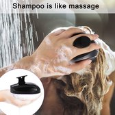 ACCUEIL EN LIGNE Brosse à cheveux en Siliconen - Brosse cuir chevelu - Gommage cuir chevelu - Brosses de Massage Shampooing - Antipelliculaire - Zwart