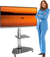 TV Standaard POS | Lage TV Standaard voor kantoor en presentatie | 45 graden draaibaar | Ideaal voor touchscreen en POS | Maximale kijkhoogte 120CM | Maximaal 55 inch TV