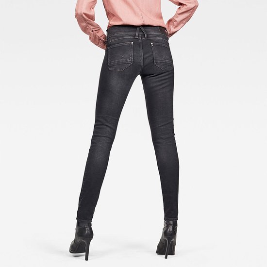 G-STAR Lynn Mid Waist Skinny Jeans - Dames - Dusty Grey - W28 X L28 |  bol.com