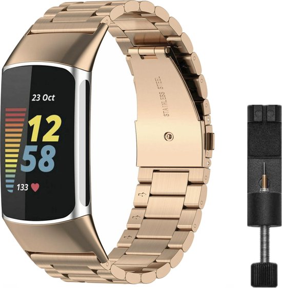 MY PROTECT® Luxe Metalen Armband Voor Fitbit Charge 5 Horloge Bandje
