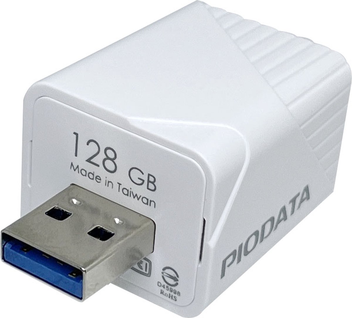 PioData iXflash CUBE 128GB USB-A Back-up foto's en video terwijl je jouw telefoon oplaadt