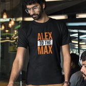 Zwart Koningsdag T-shirt - MAAT S - Heren Pasvorm - Alex To The Max 2 Kleuren