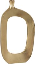 J-Line vaas Ovaal - aluminium - goud - large - 46 cm hoog