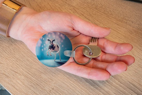 Porte-clés - Vache - Kroon - Ballet - Blauw - Rose - Enfants - Plastique - Rond - Cadeaux