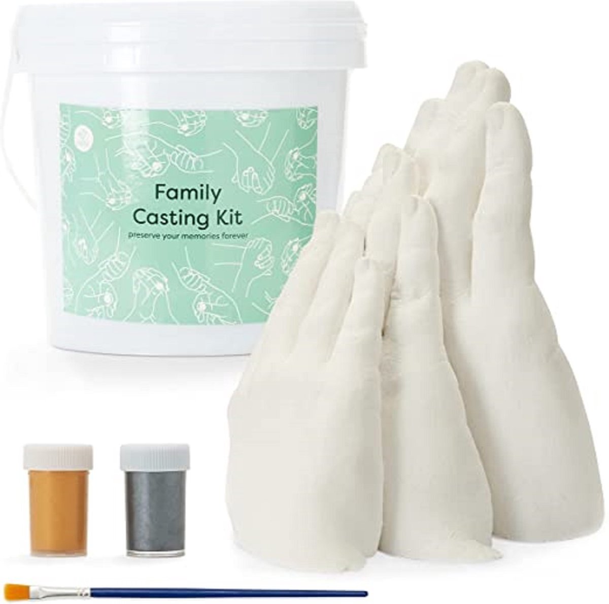 Goedkoopste Handafdrukset , Handen Casting Kit , Handafdruk Set voor Koppels voor vele Gelegenheden, 3D Hand Molding Kit all-in-one Hand-Casting Kit met Alginaat en Gips,Doe-Het-Zelf / Babygeschenkset