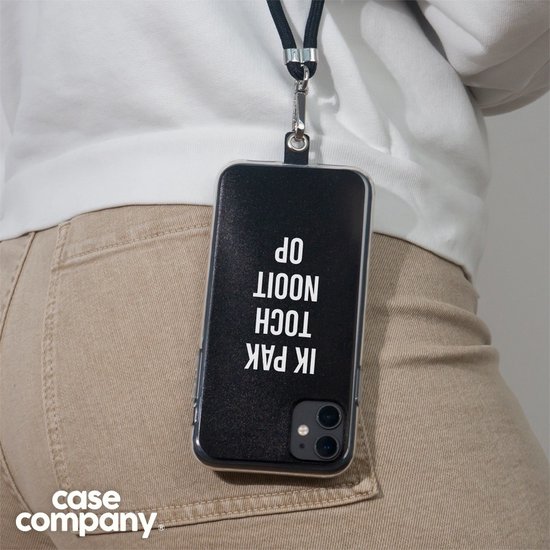 Case Company® - Coque Google Pixel 6a avec cordon - I Never Pick Up - Zwart - Coque pour téléphone avec cordon Zwart - Protection sur tous les côtés et sur le bord de l'écran