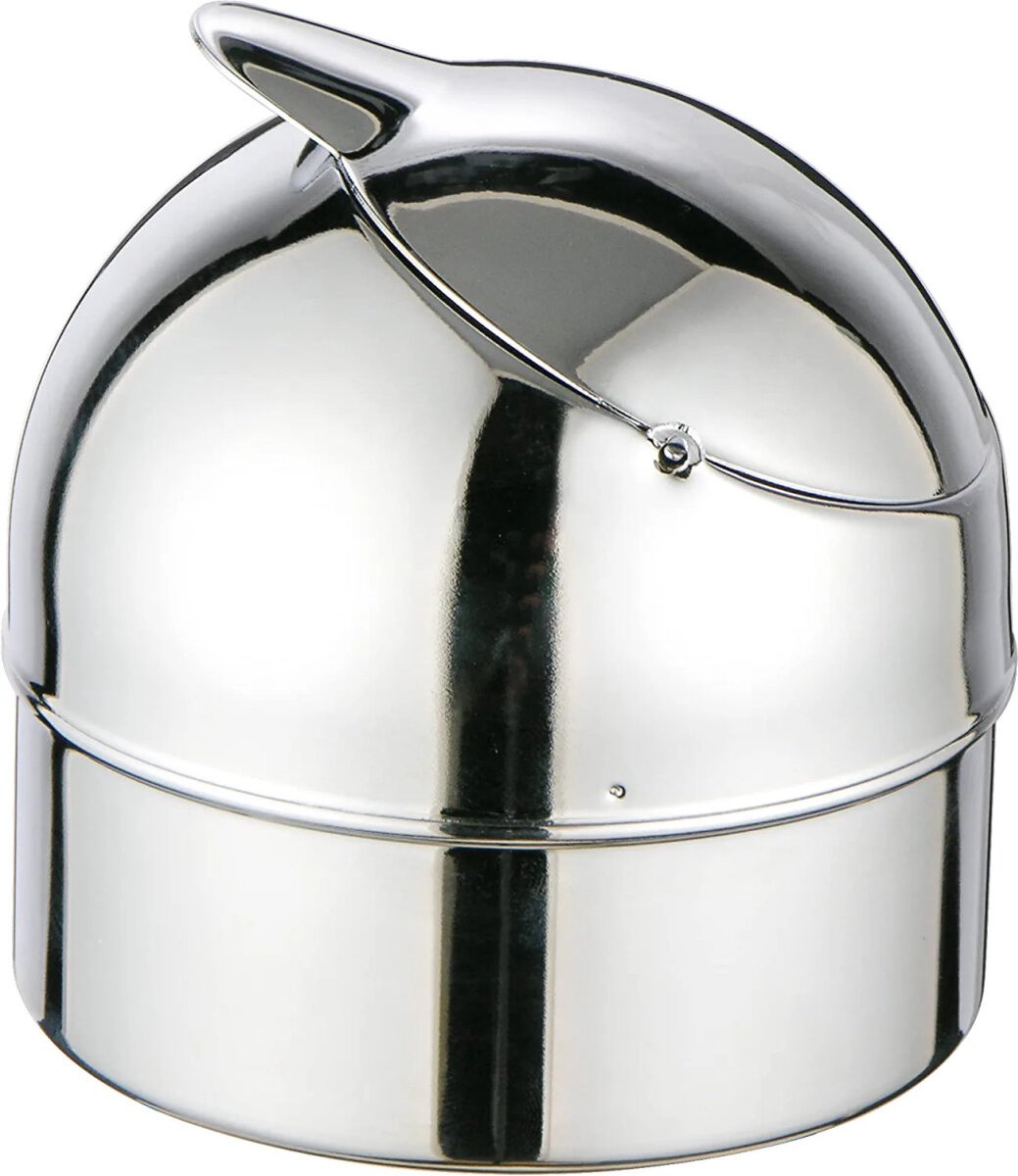 Goedkoopste Haushalt 16049 - klap asbak - metaal - 9 cm