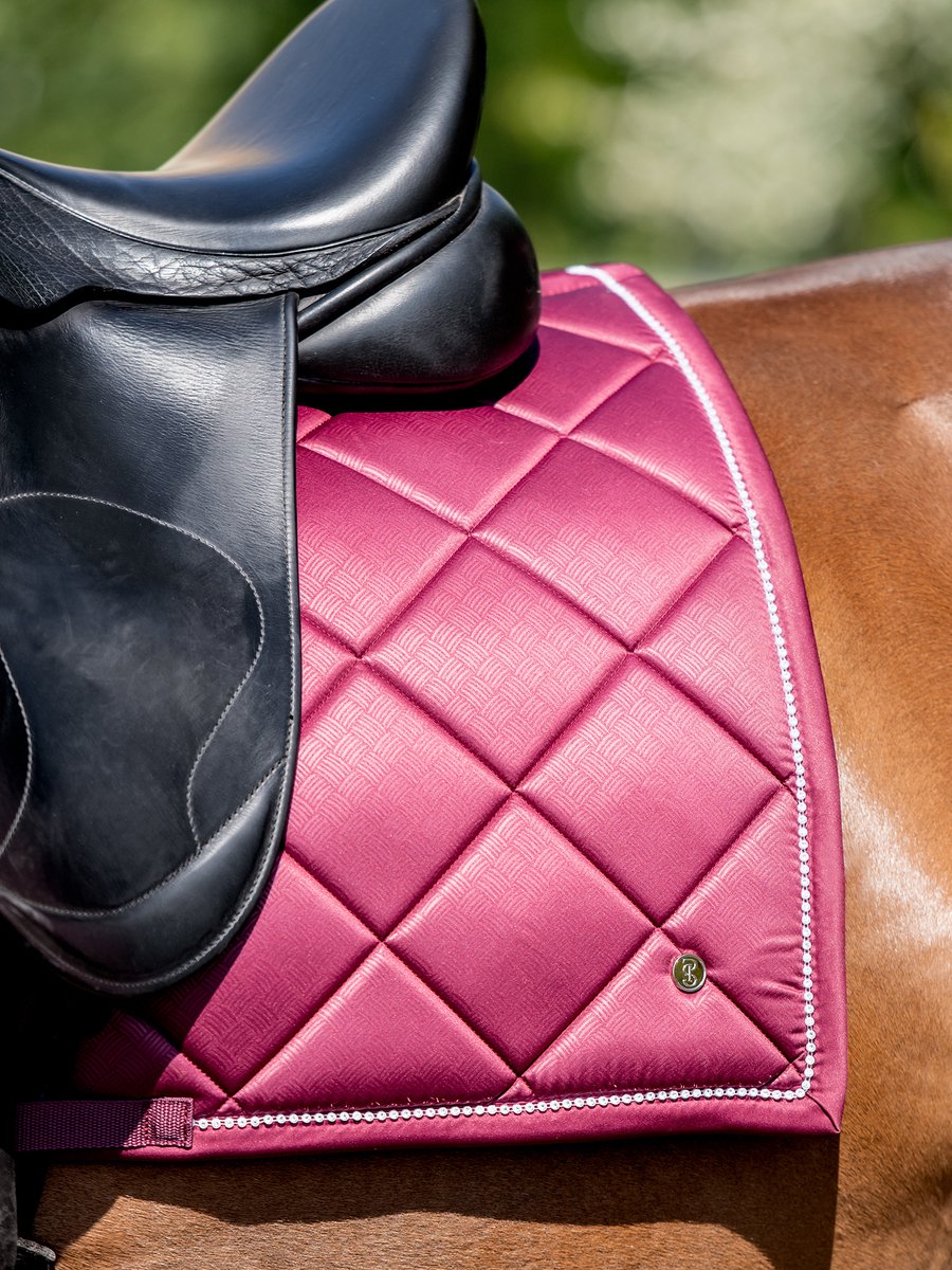 Tapis De Selle De Dressage PS Of Sweden - Noir épis à Paillettes - Coton - Neuf