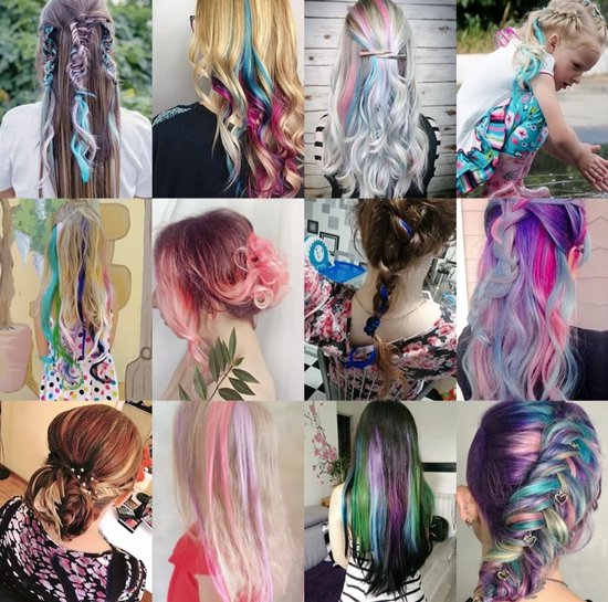 Unicorn haar extensions set van 50cm lang