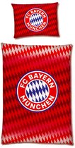 Bayern Munchen 1-Persoons Dekbedovertrek Set Red Clublogo